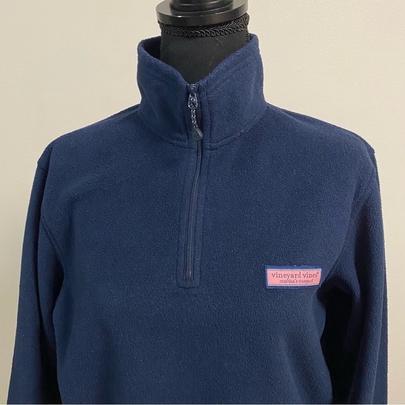 Vineyard Vines Harbor Fleece 1/4 Zip Navy Size XS - Picture 6 of 15